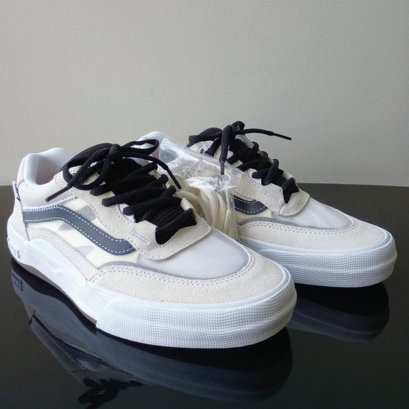 Vans Men's Wayvee Suede Mesh Sneaker in Nice Marshmallow / White - Picture 2 of 14